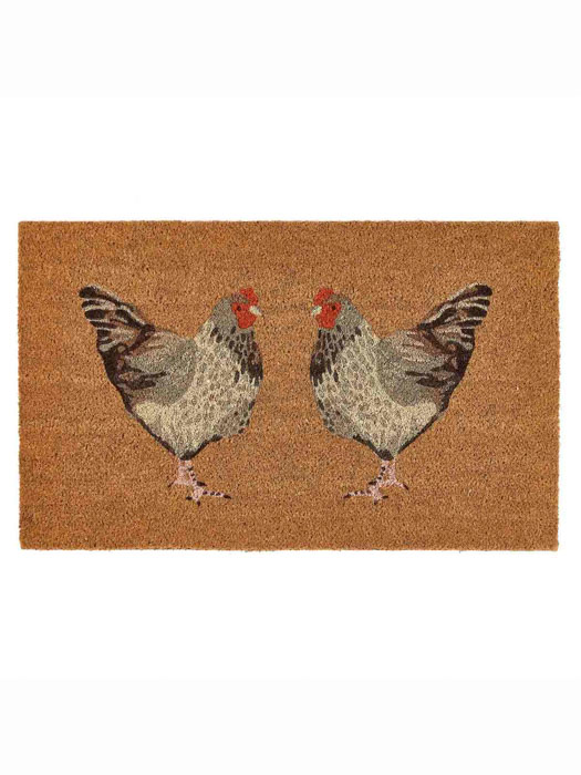 doormat with chickens