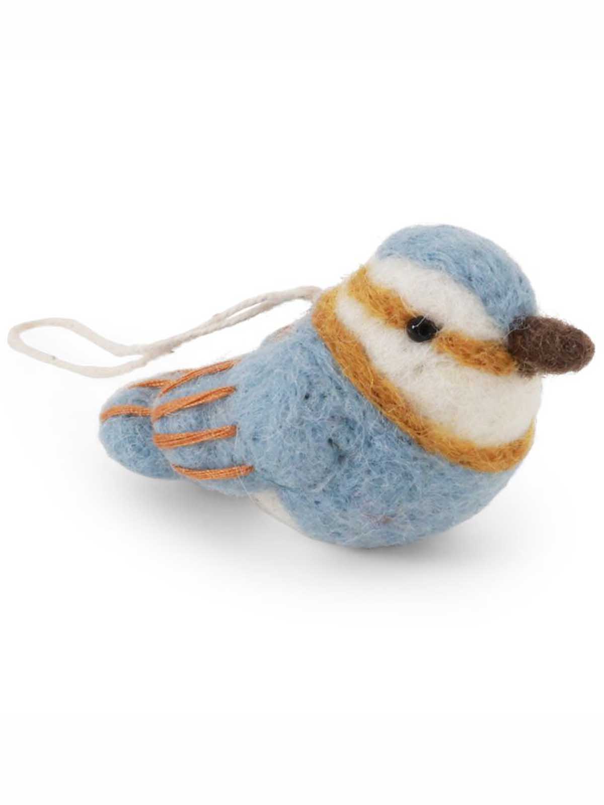 Gry & Sif - Felt bird " Finke" in light blue