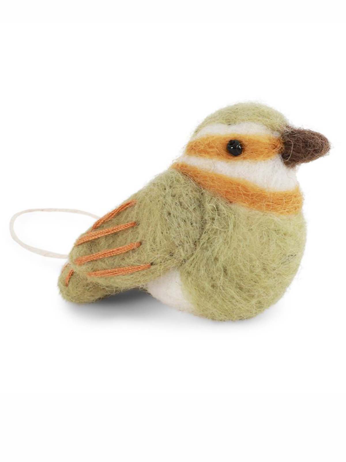 Gry & Sif - Felt bird " Finke" in light green