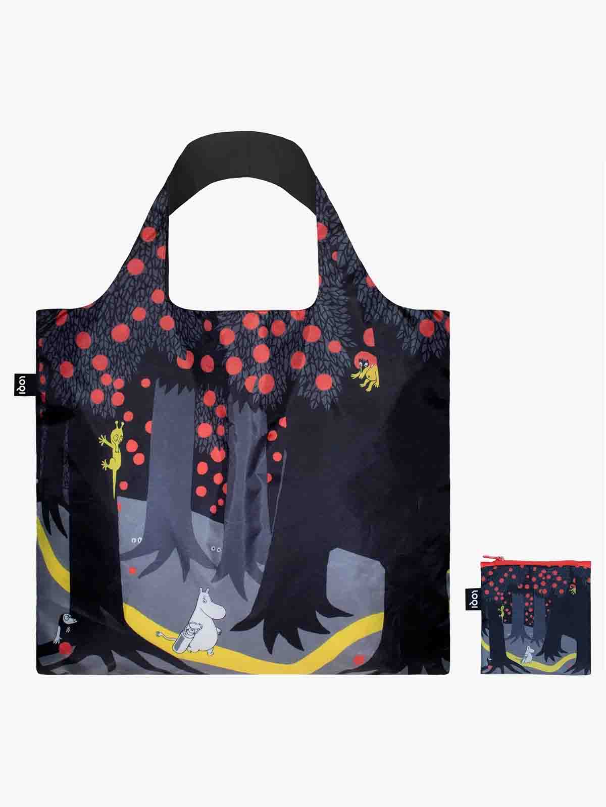 loqi shopping bag made of recycled plastic with mumitrolle