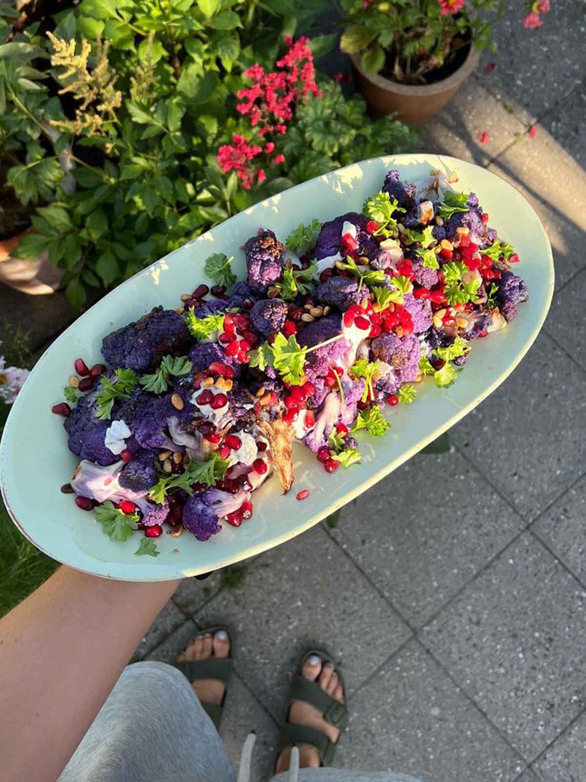 Alternative view of oblong ceramic dish - 41 x 20 cm