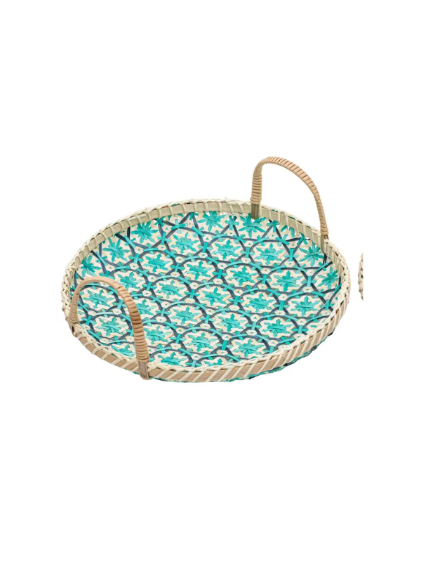 Tray with handle in bamboo 30 cm - Tukise colours