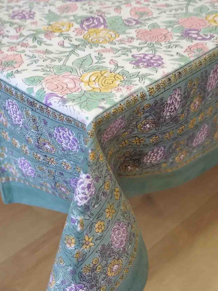 Tablecloth (140 x 230 cm) with block print - Choice - Picture 2