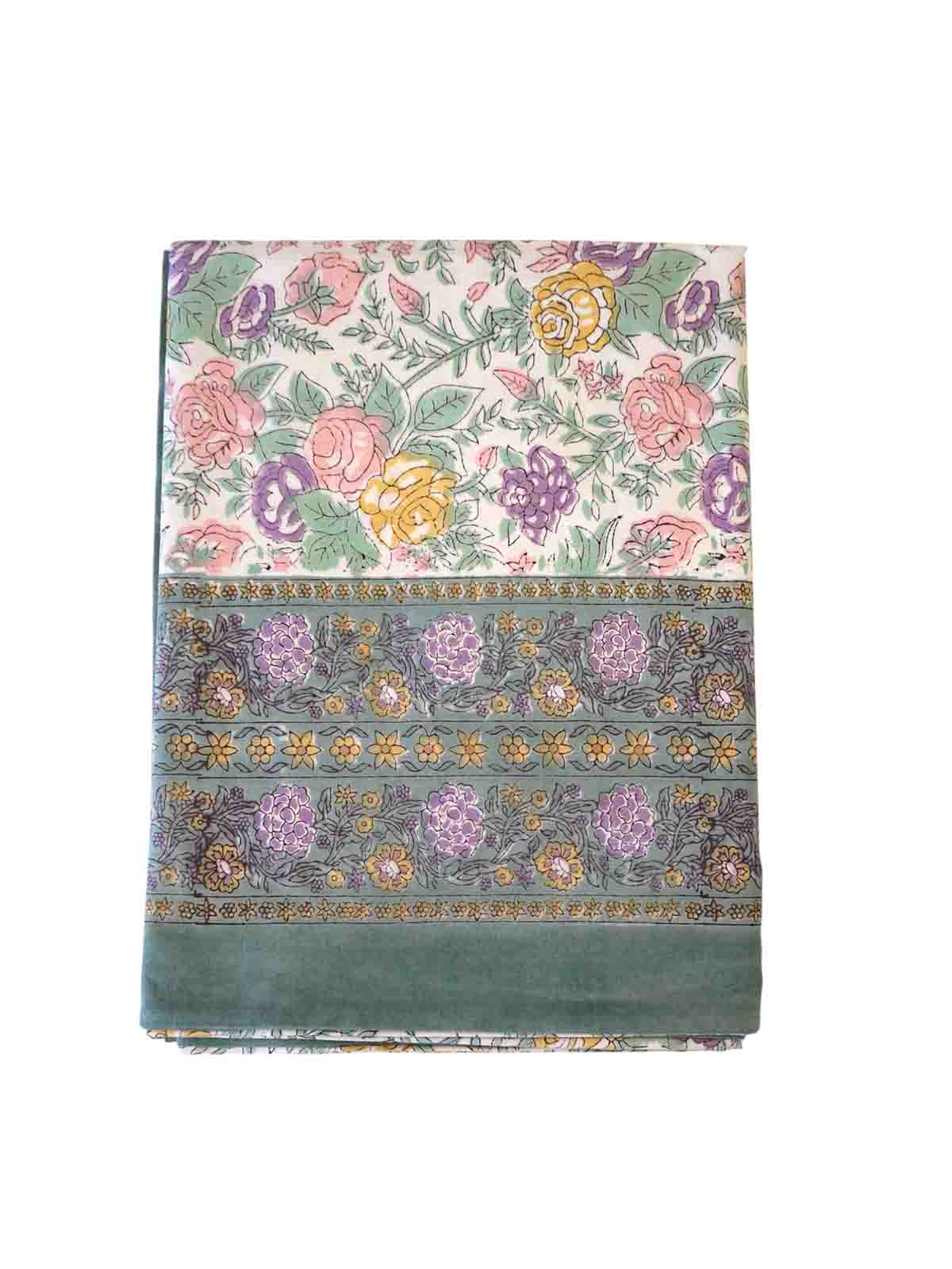 Tablecloth (140 x 230 cm) with block print - Option