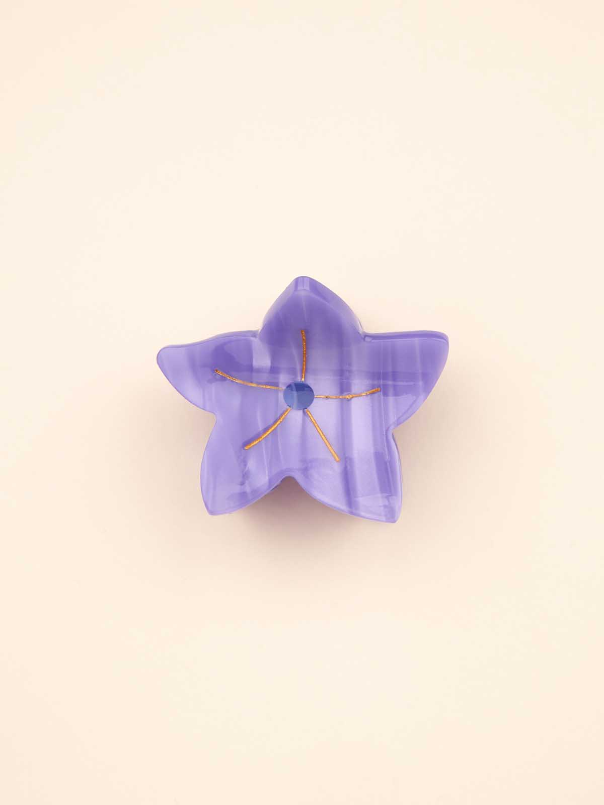 Alternative view of Mini hair clip - Purple bellflower