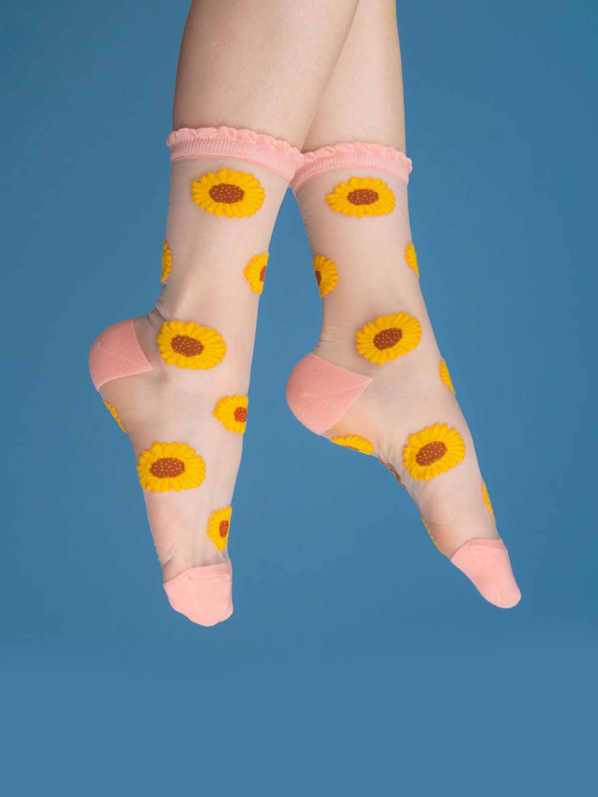 Alternative view of Stockings - Transparent with sunflower