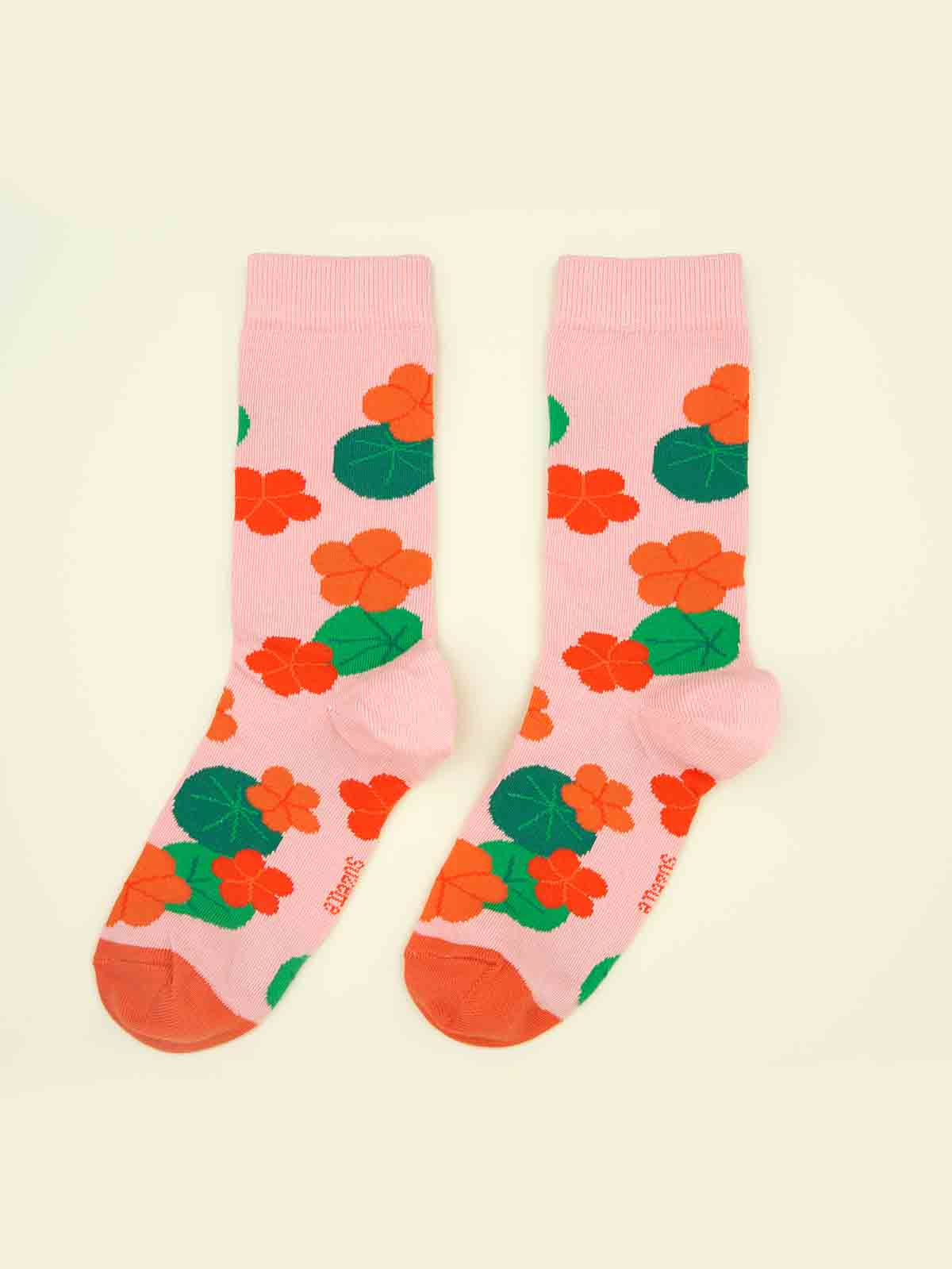 Socks - Pink with poplars