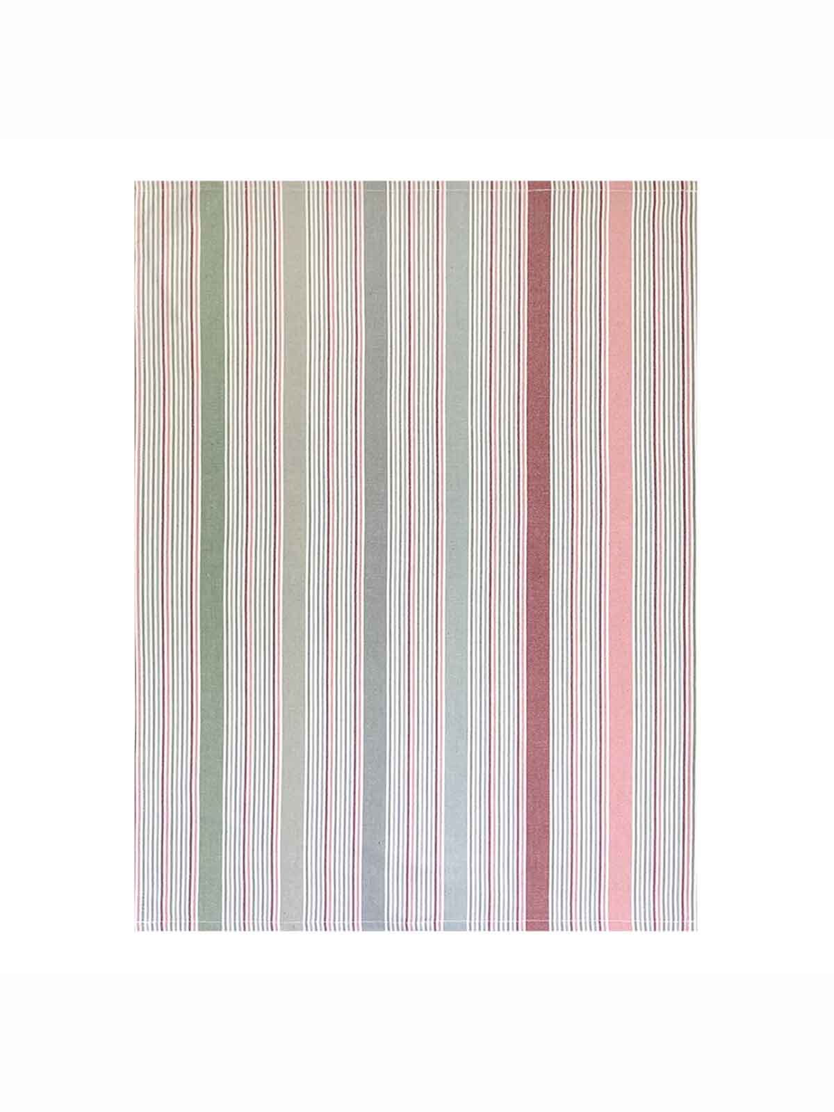 Tea towel in cotton with stripes - Multi dusty (Pastel)