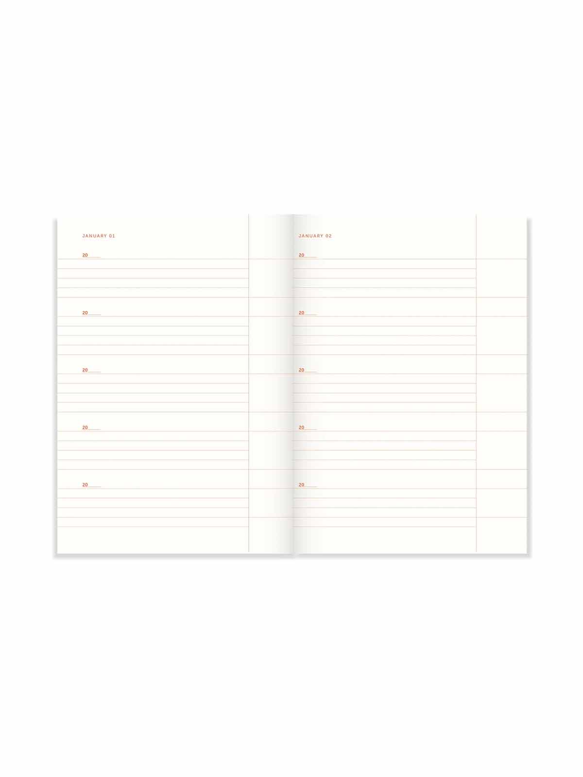 Alternative view of One Line a Day book (5 years diary) - Linen orange
