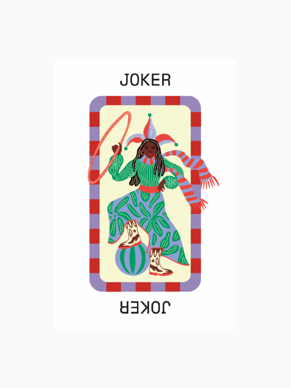 Playing cards (1 set) - Striped pink/red - Picture 4