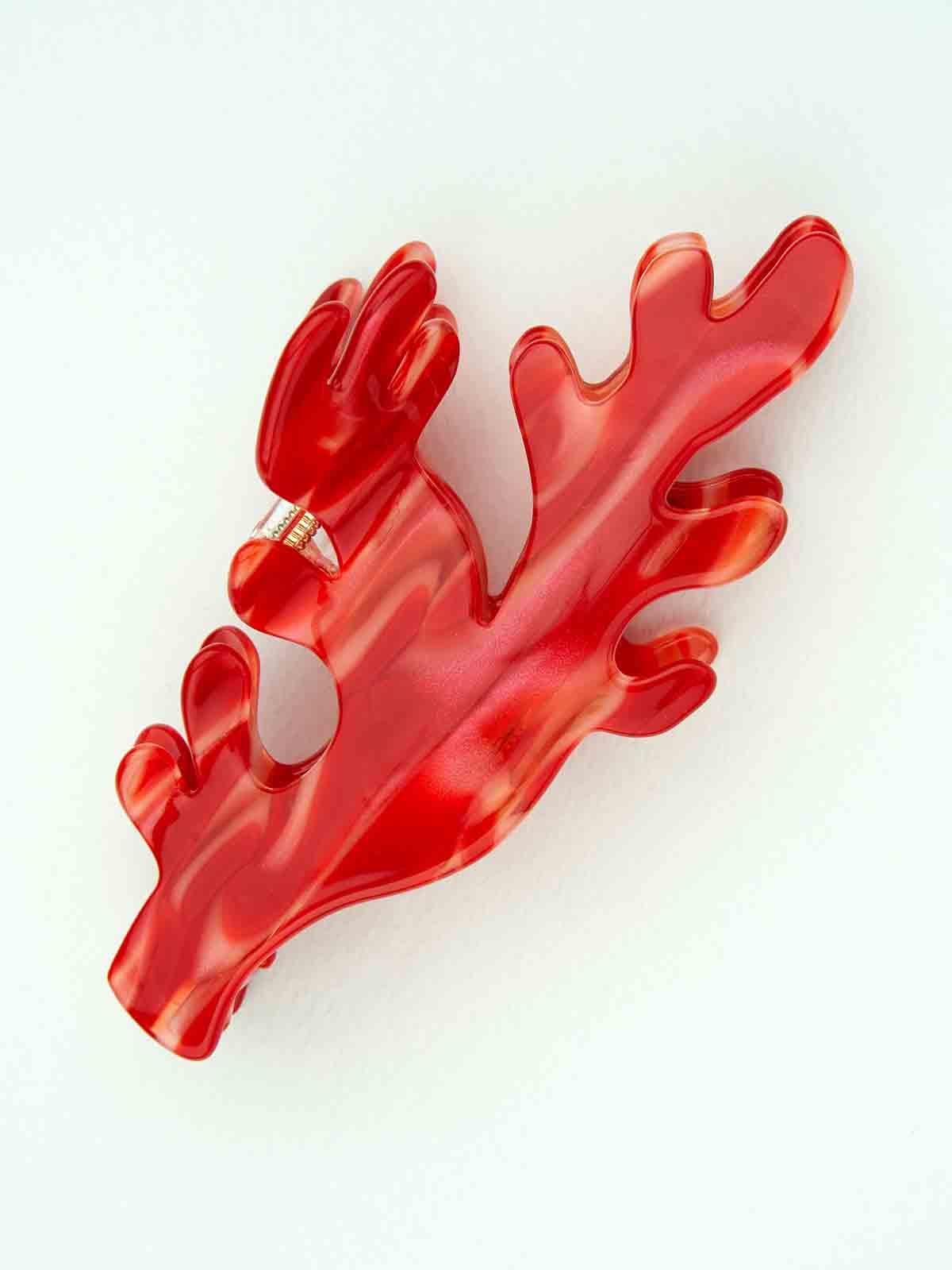 Alternative view of Hair clip - Red Coral