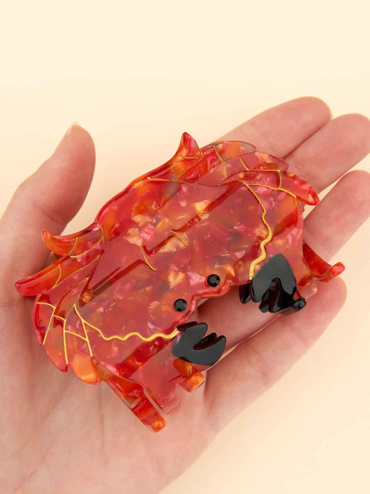 Hair clip - Red crab - Picture 3
