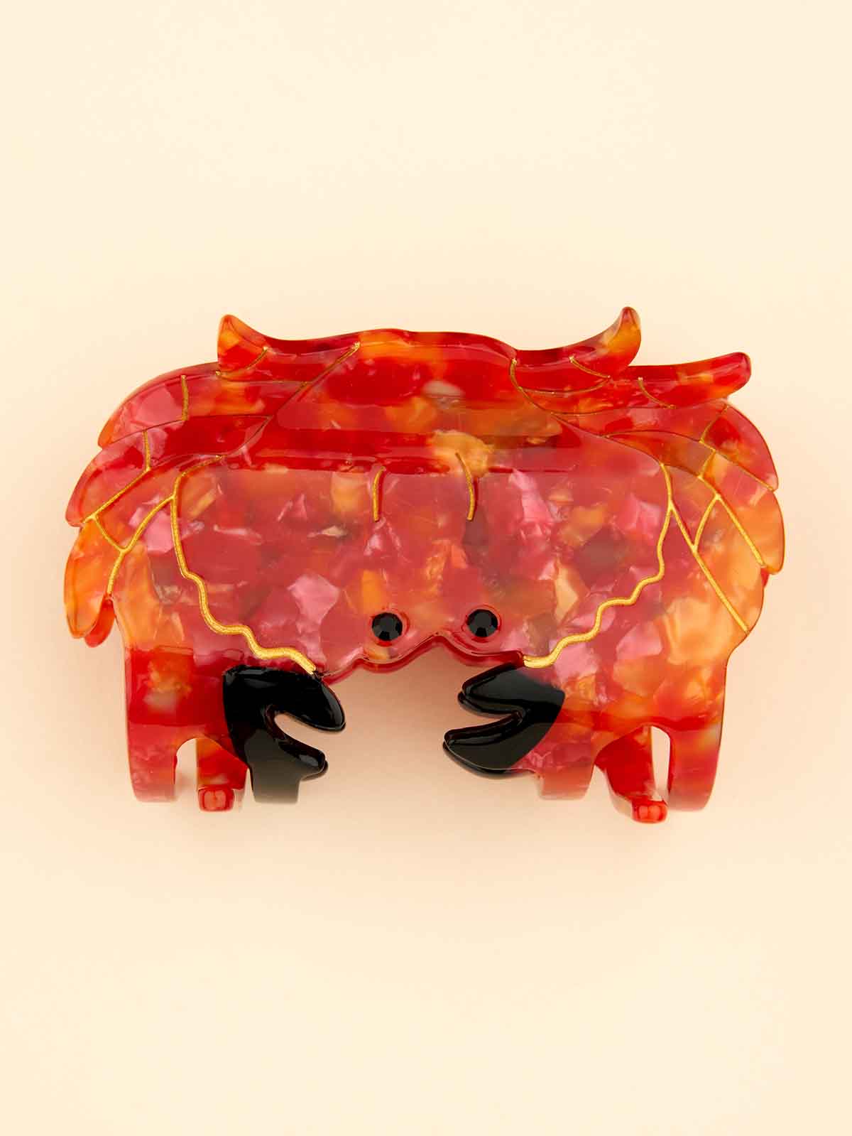 Hair clip - Red crab