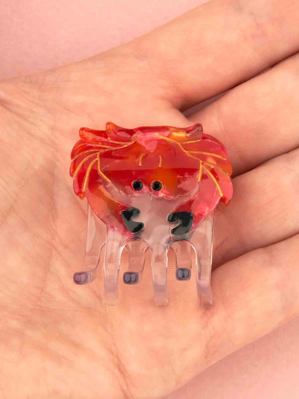 Alternative view of Mini hair clip - Red crab