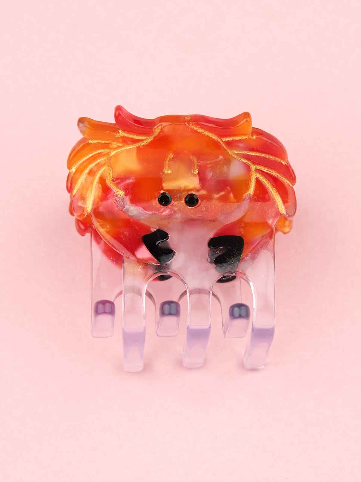 Mini hair clip - Red crab