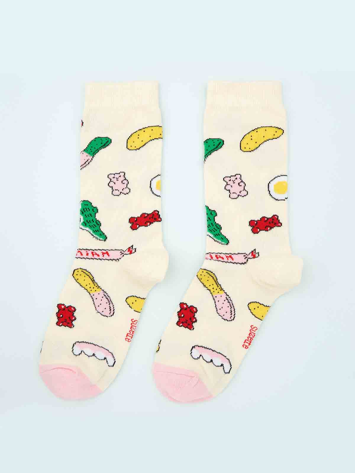 Socks - Off-white with Friday candy