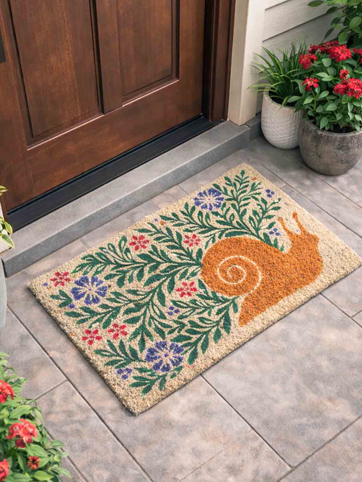 Alternative view of Doormat 45x75 cm - Snail and flowers