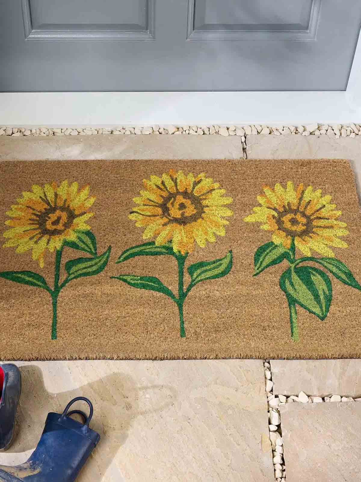 Alternative view of doormat 45x75 cm - 3 sunflowers