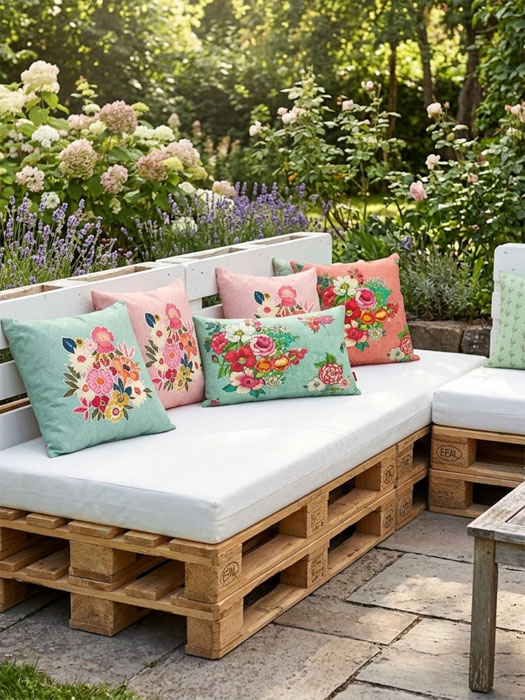 Pillows outdoors