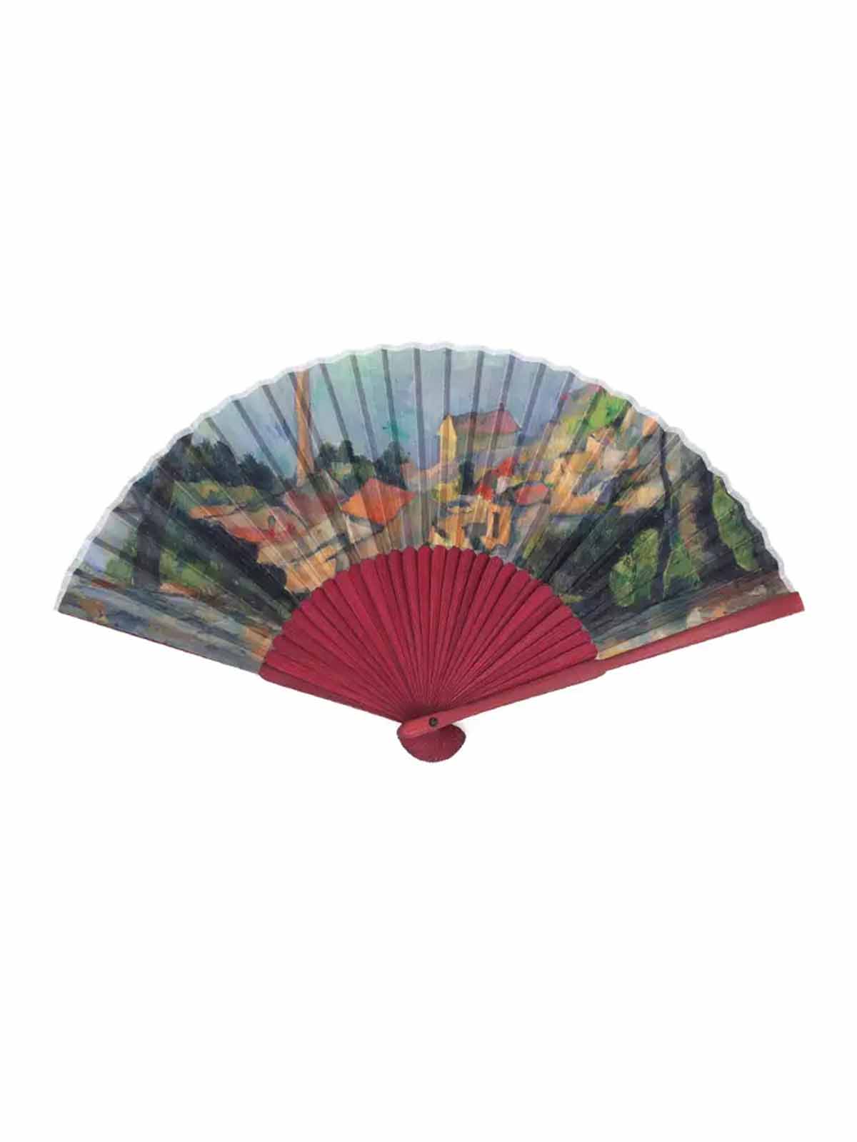 Bamboo fan – "Picasso" Behind the trees