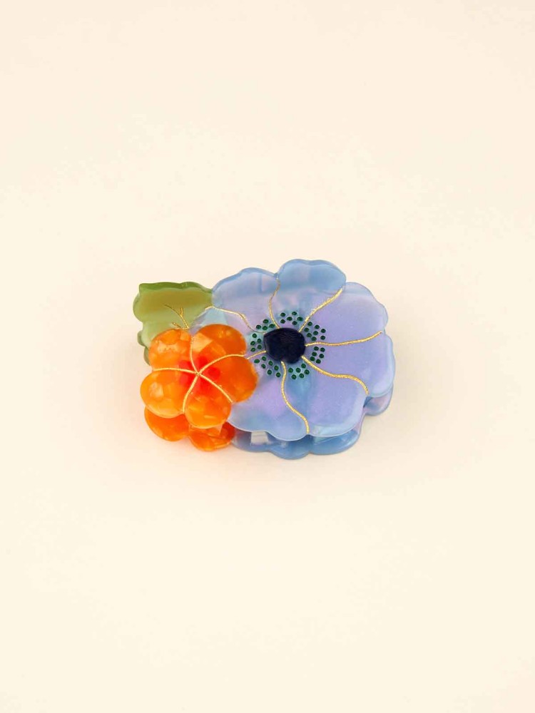 Hair clip – Blue flower – Picture 3