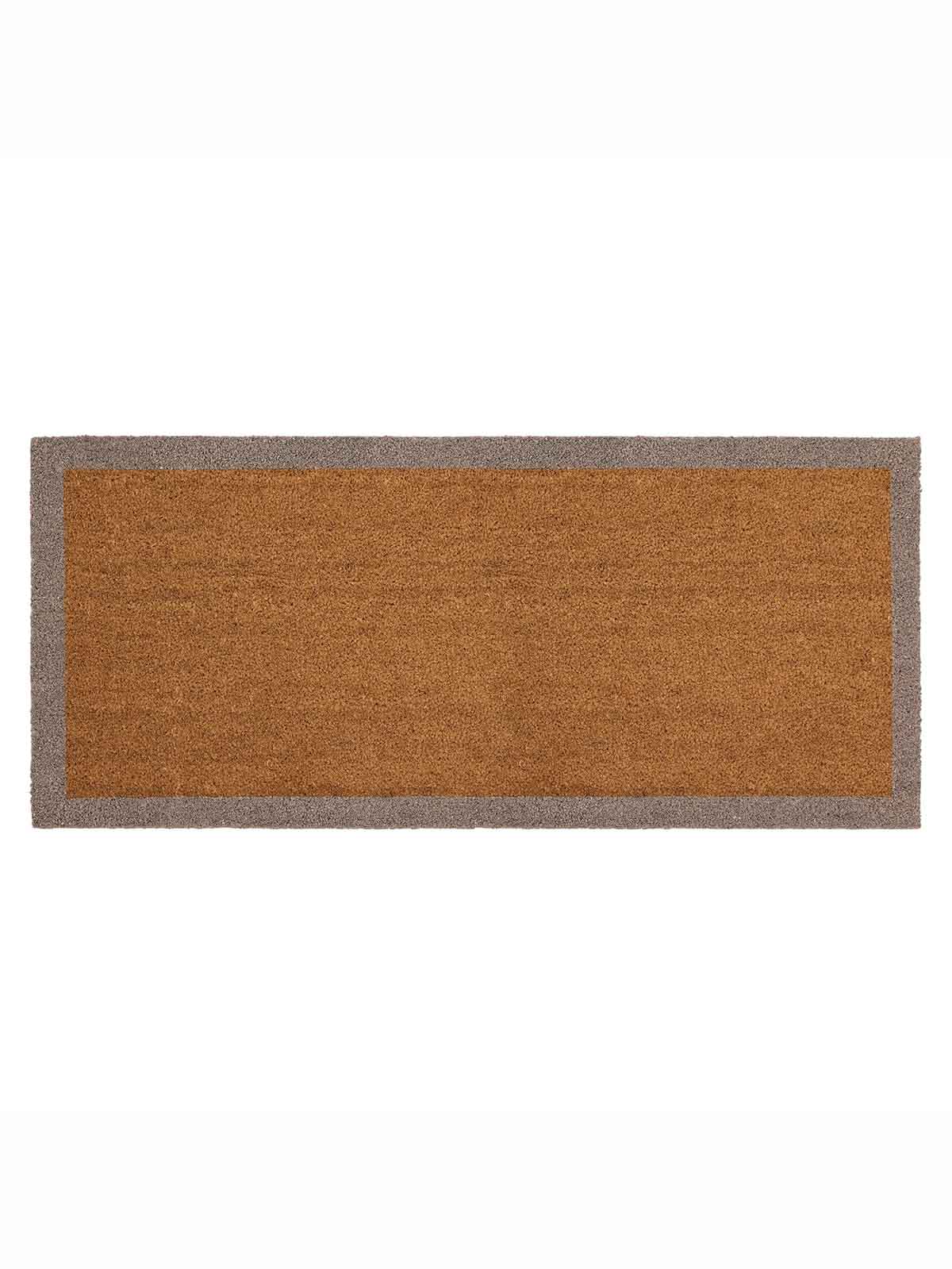 Doormat 55 x 125 cm - Natural with grey edges