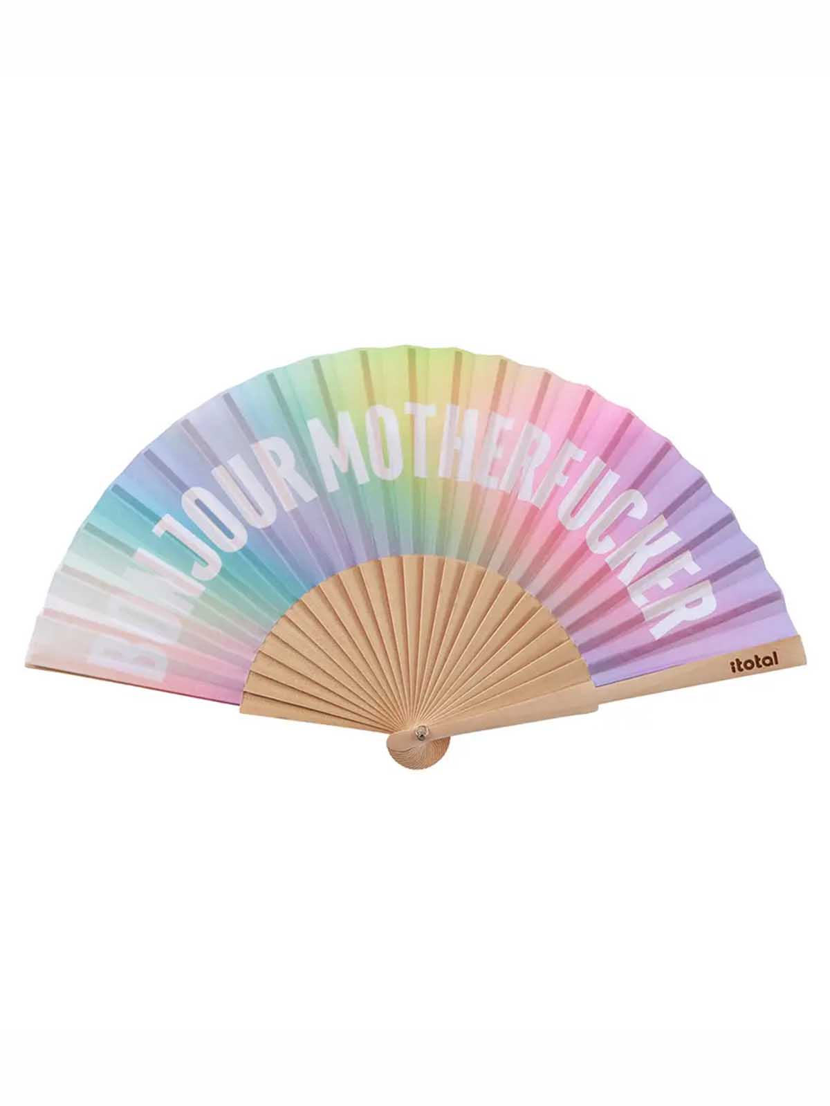 Fan - Multicolored & quot;Bonjour motherfucker& quot;