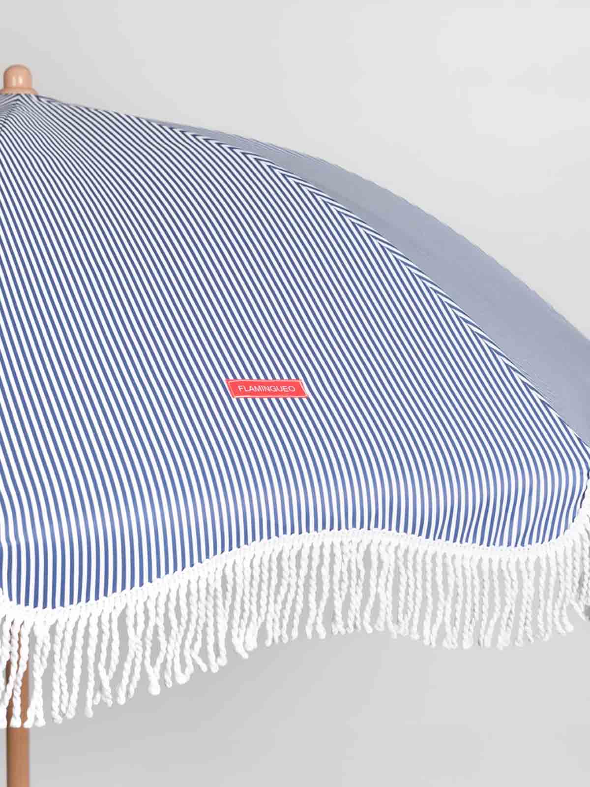 Beach umbrella with UV protection - Blue striped - Picture 10