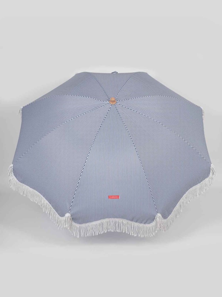 Beach umbrella with UV protection - Blue striped - Picture 3