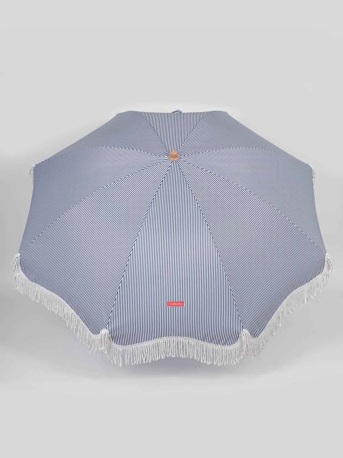 Beach umbrella with UV protection - Blue striped - Picture 3