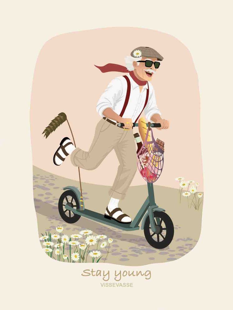 Occasion cards with envelopes (A6) - Mr. Stay Young - Picture 2