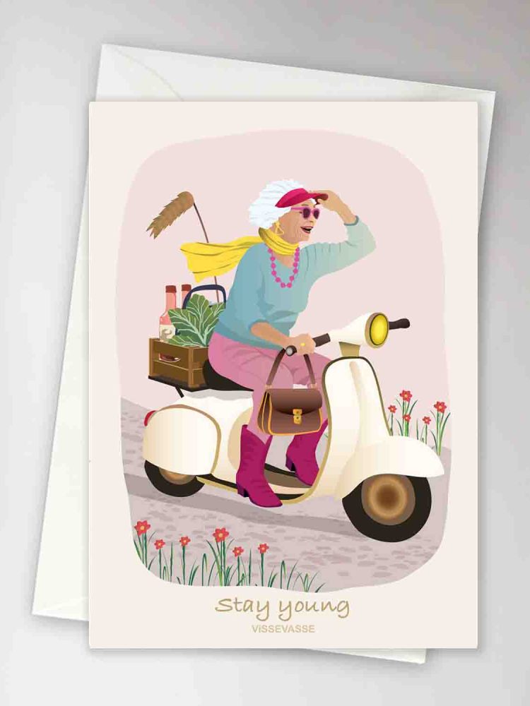 Occasion card with envelope (A6) - Mrs. Stay Young