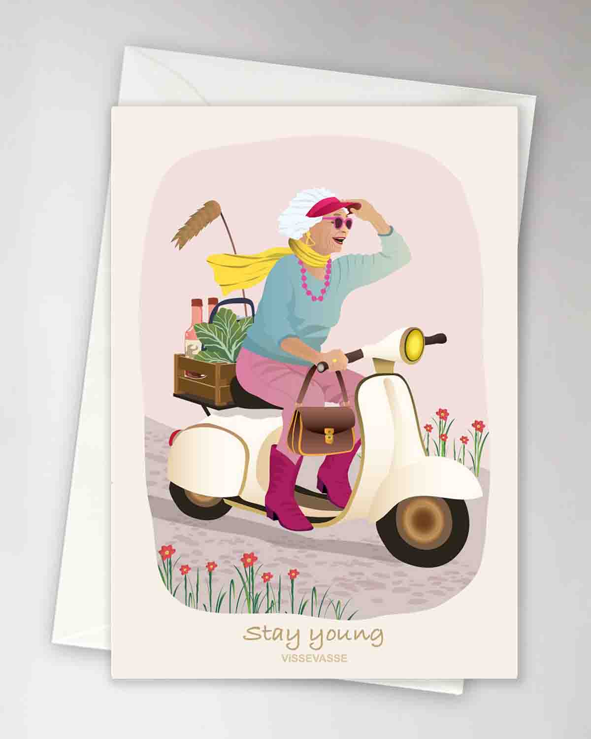 Occasion card with envelope (A6) - Mrs. Stay Young