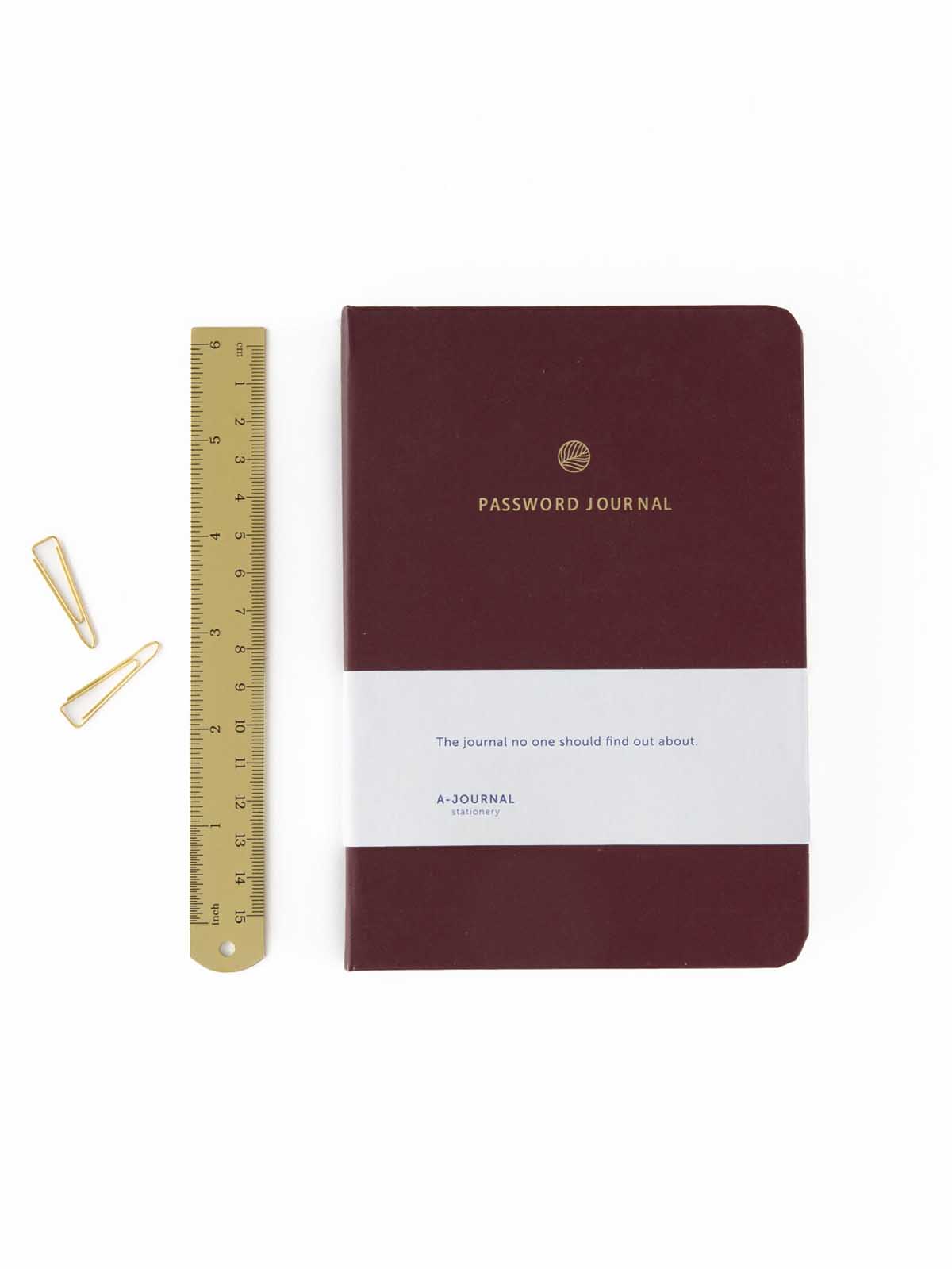 Password Journal - Wine Red