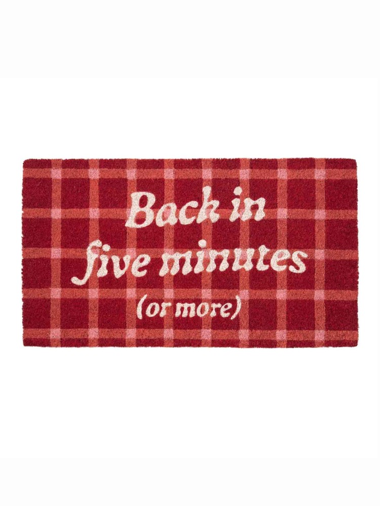 Doormat 40 x 70 cm - Back in five minutes