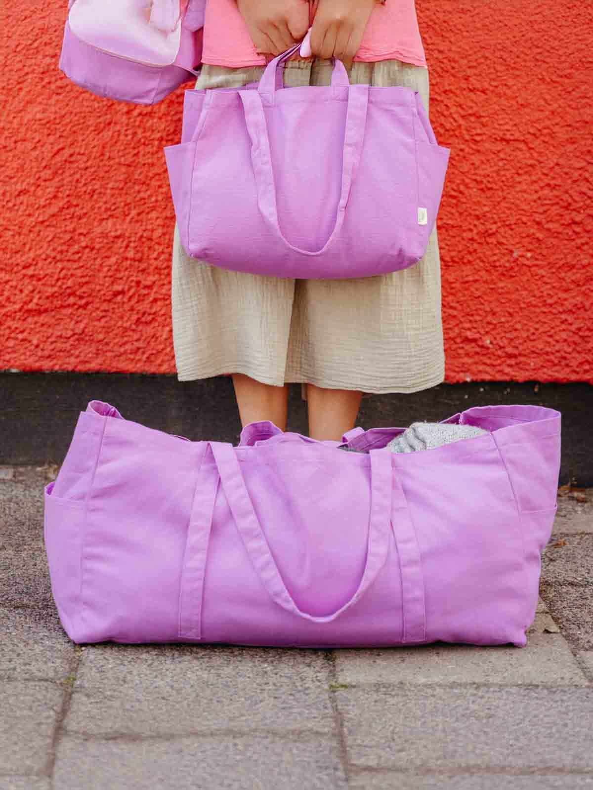 Alternative view of Large canvas bag (62 x 34 cm) - Purple