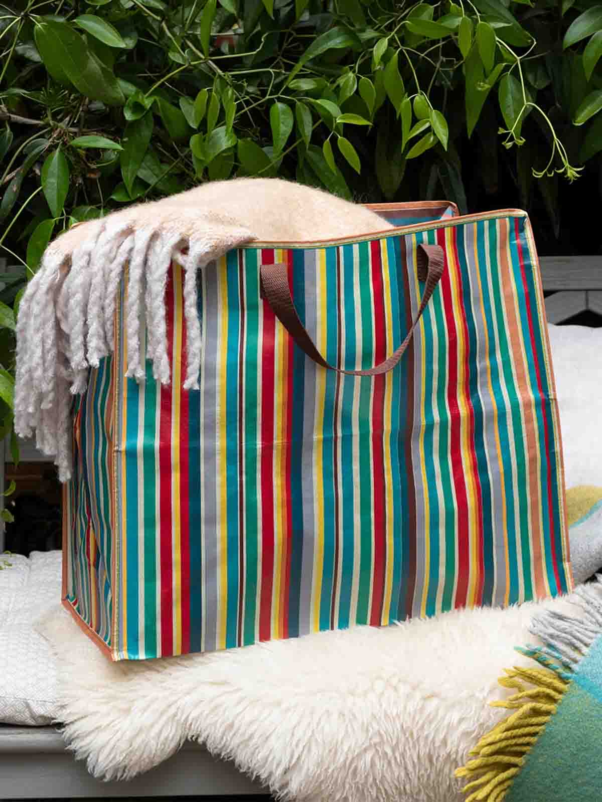 Jumbo storage bag 78 liters - Retro striped