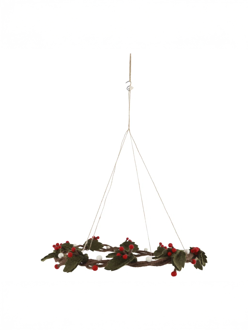 Gry & Sif - Crane for the ceiling with holly leaves and berries.