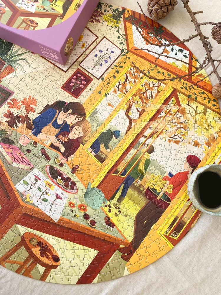 Puzzle game 1000 pieces (around) - Chestnut Season - Picture 4