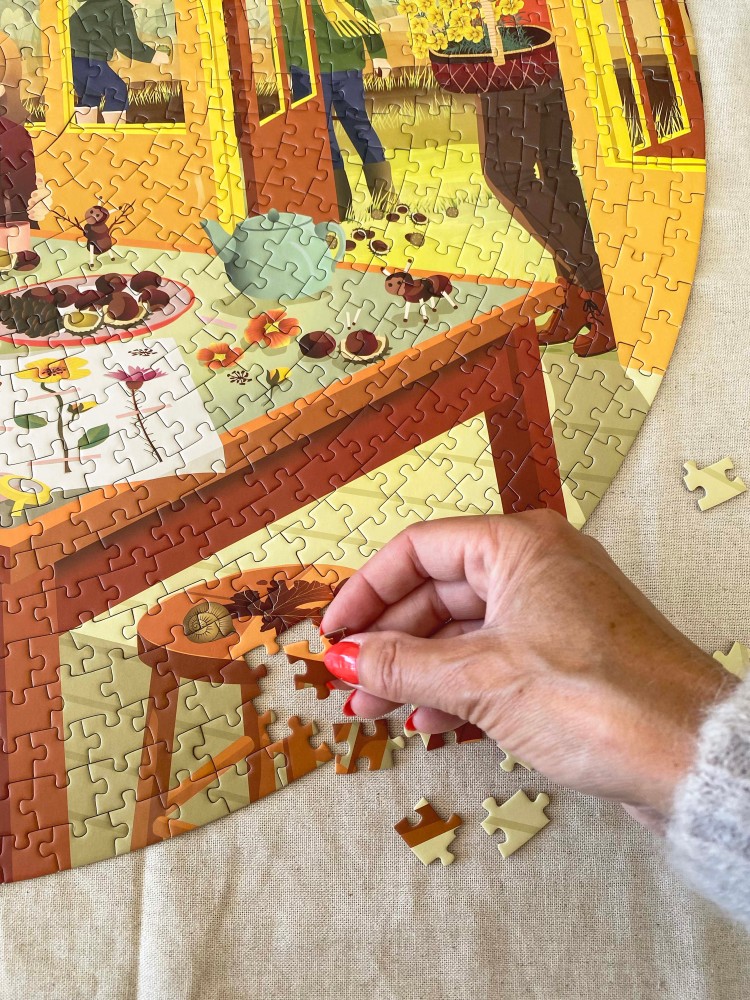 Puzzle game 1000 pieces (around) - Chestnut Season - Picture 5