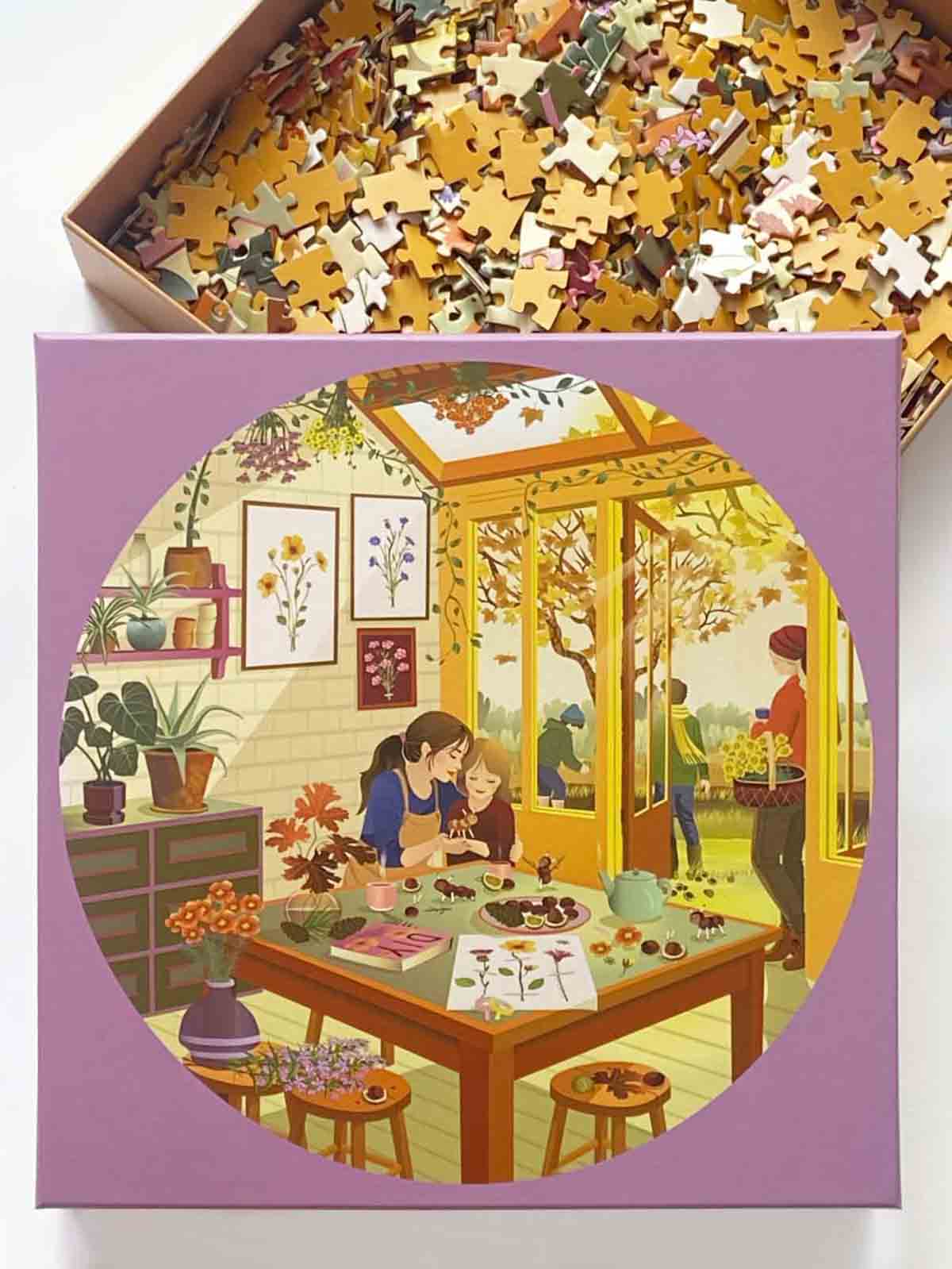 Puzzle game 1000 pieces (around) - Chestnut Season