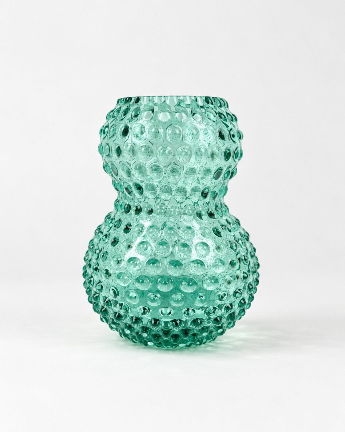 Alternative view of Large Birdie vase (20 cm) in porcupine glass - Beryl