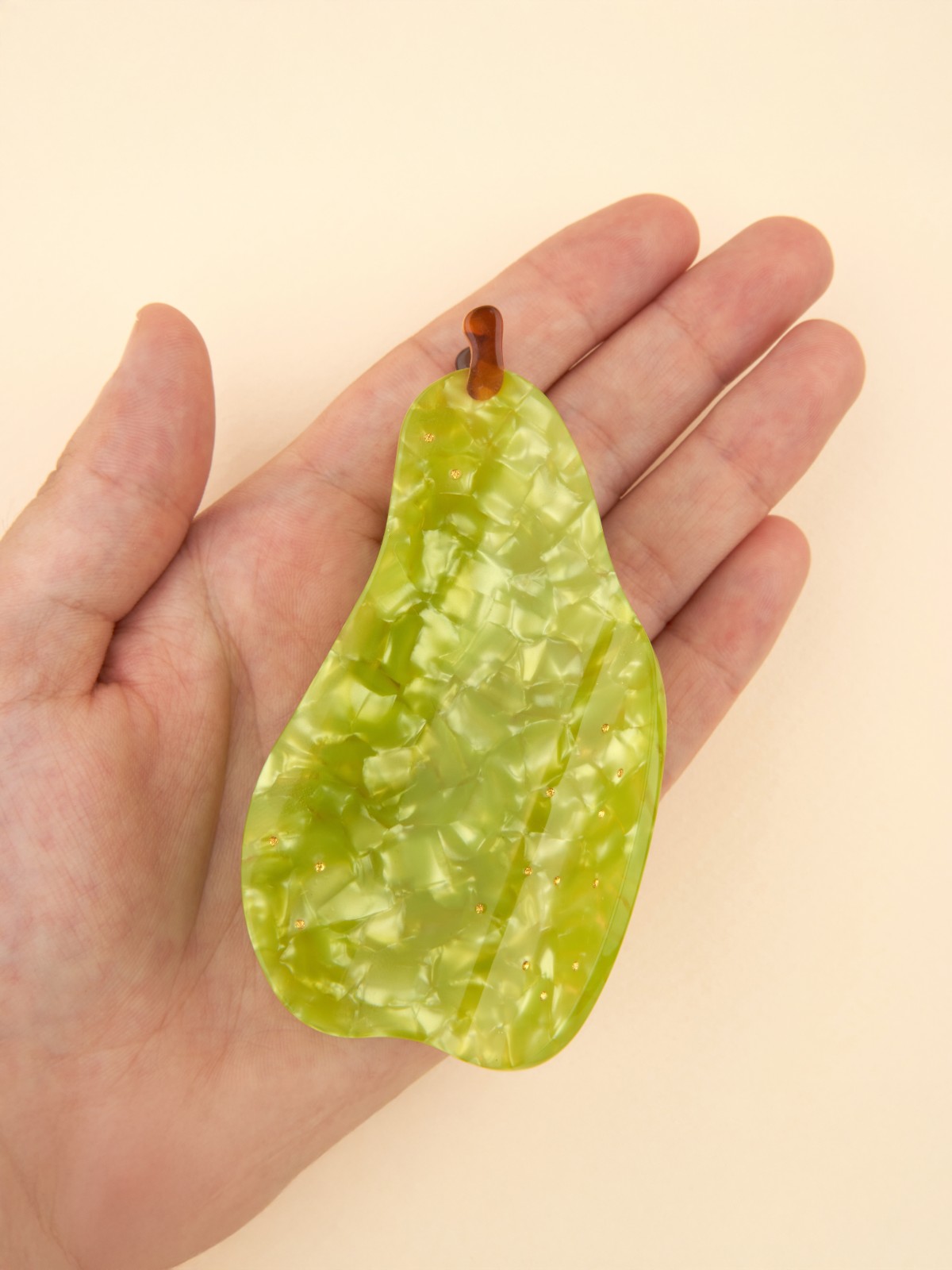 Hair clip – Green bulb