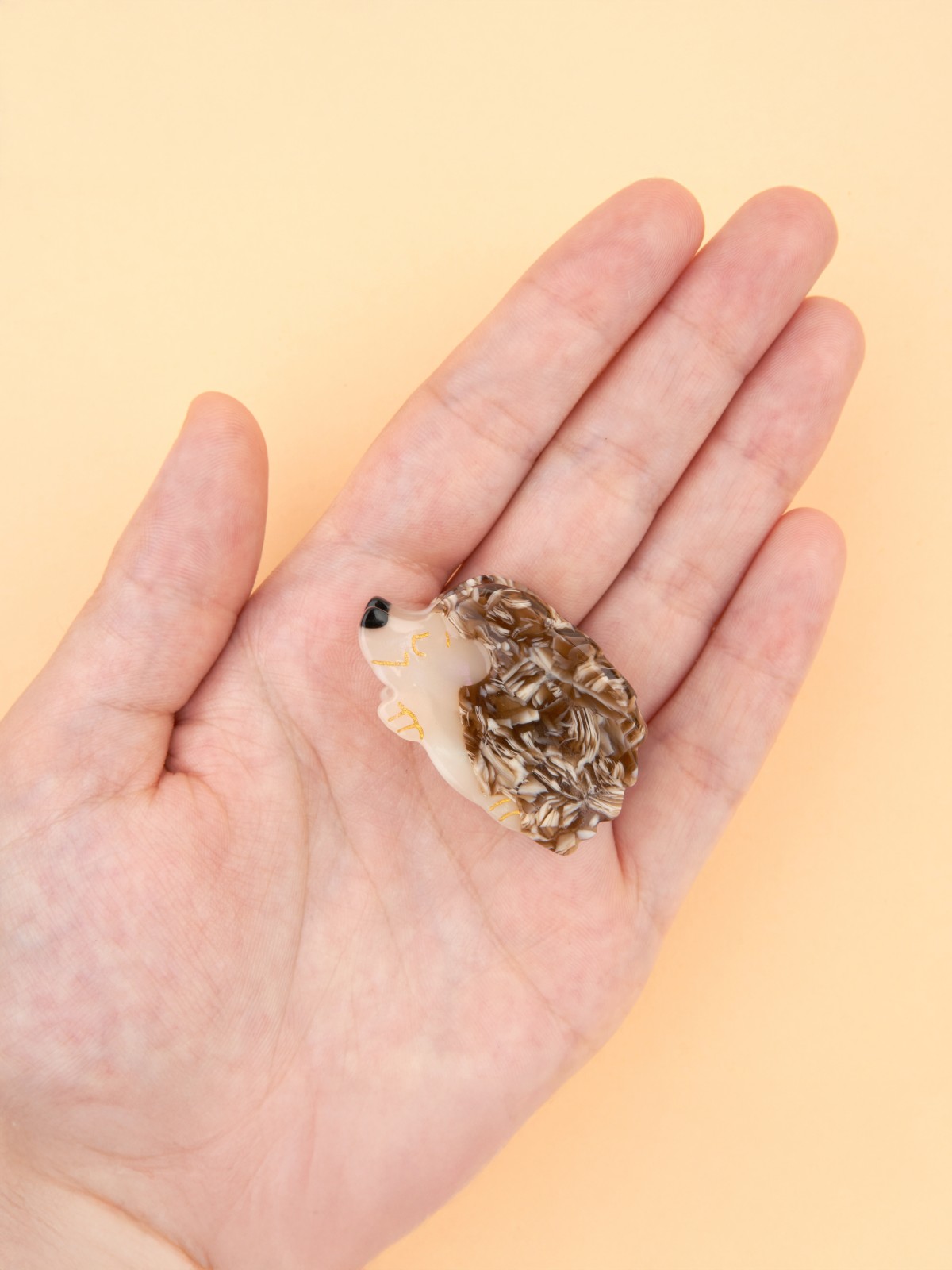 Mini hair clip - hedgehog