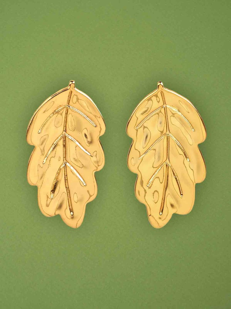 Earrings - Golden leaves - Picture 3