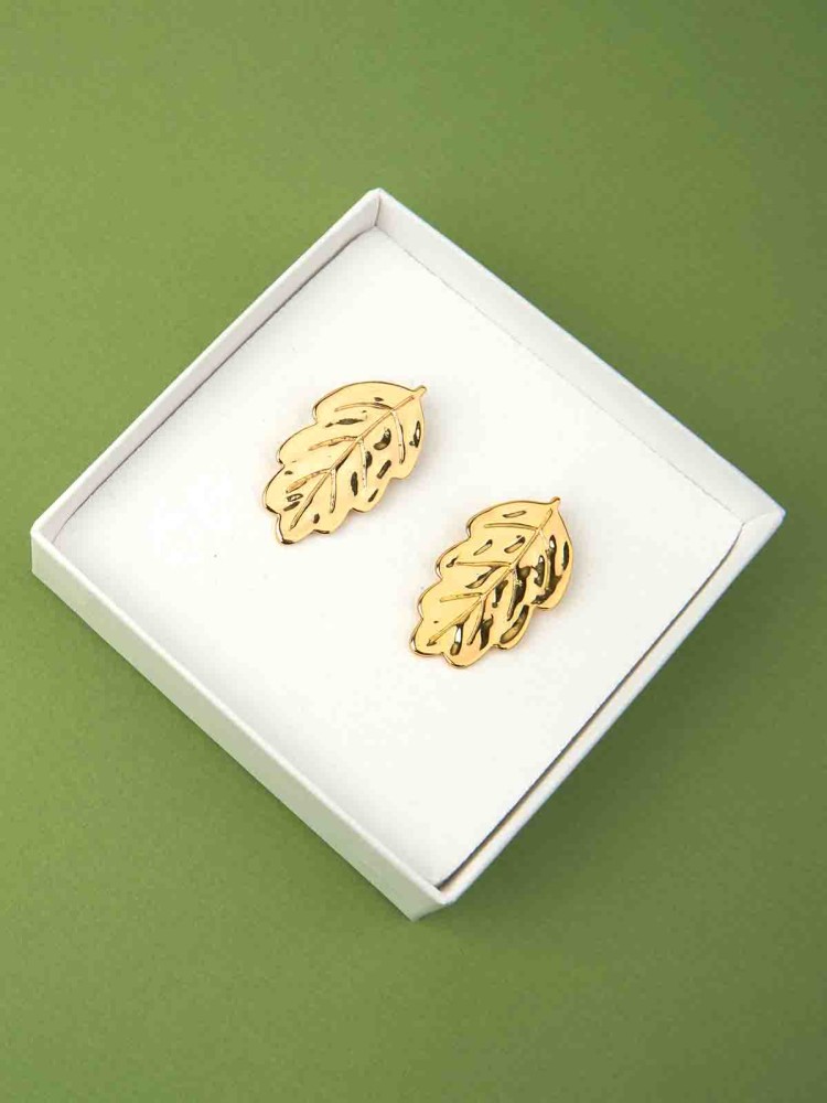 Earrings - Golden leaves