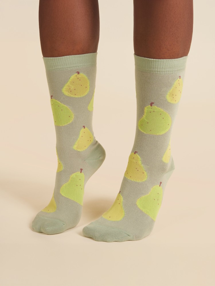 Socks - Light green with bulbs - Picture 2