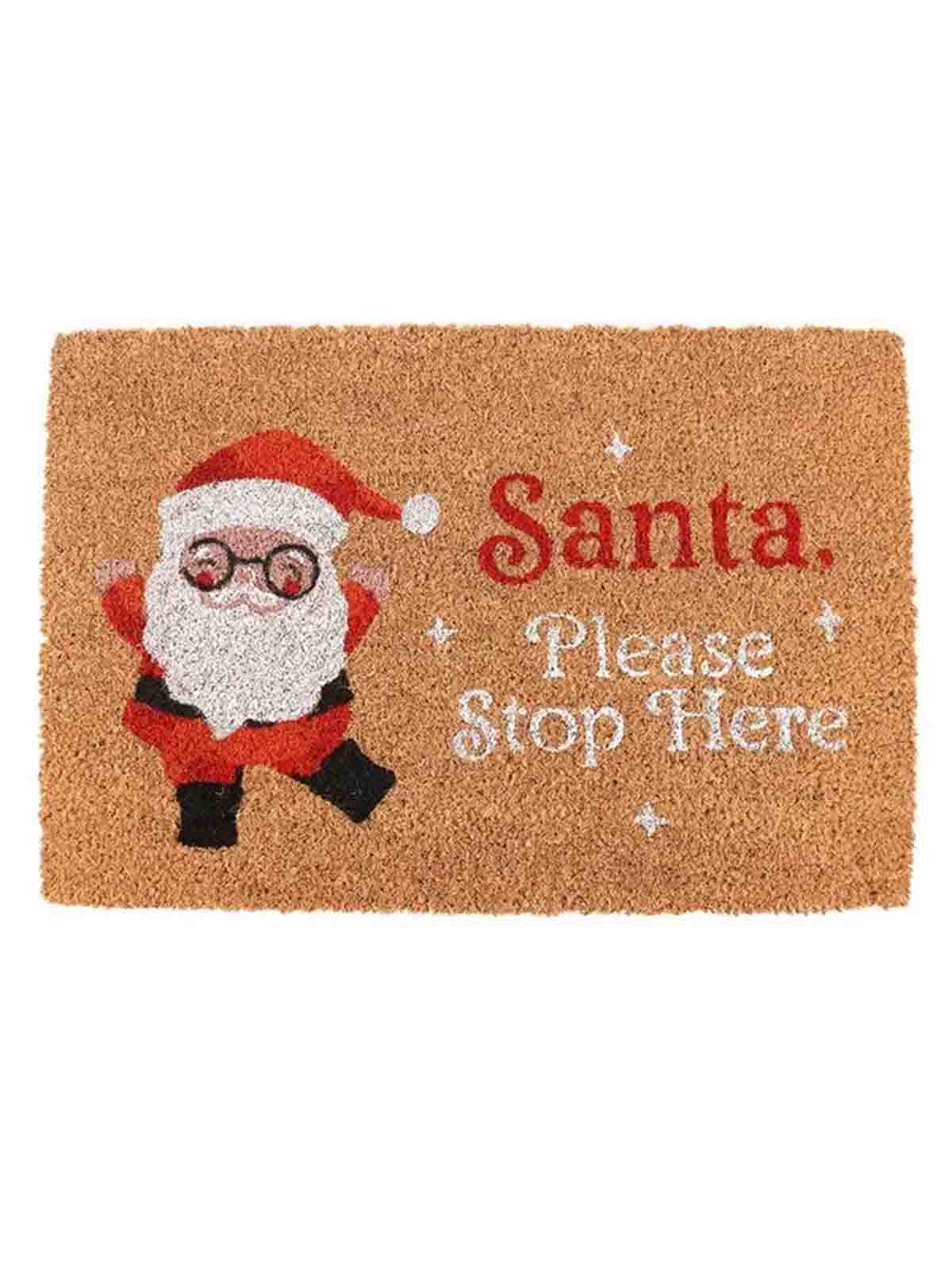 Doormat 40 x 60 cm - Santa, please stop here
