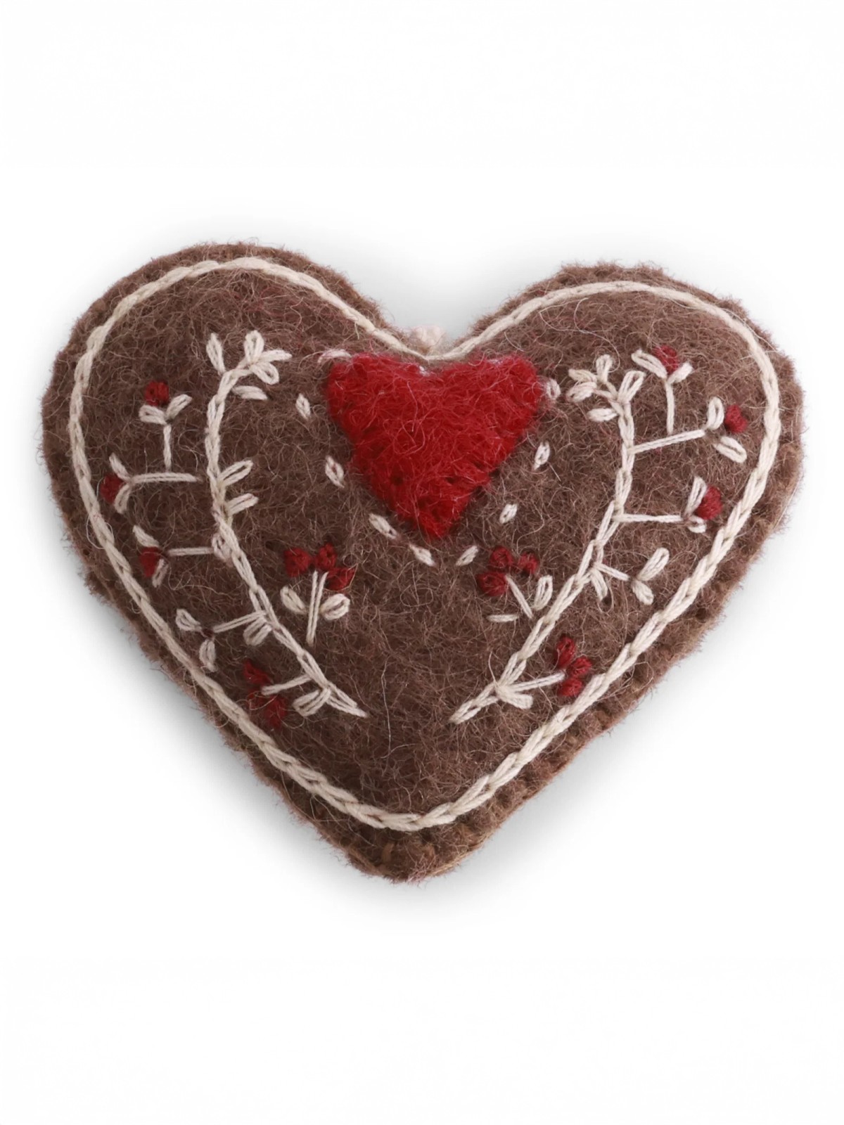 Gry & Sif - Brown pepper cake heart with glaze