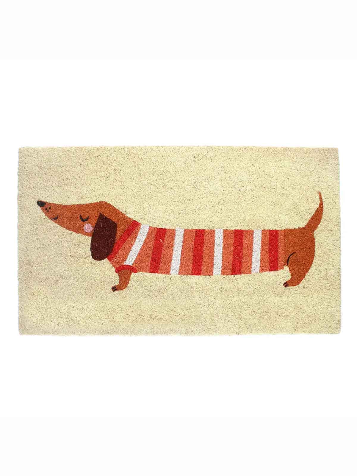 Doormat 43 x 73 cm - Nature with a dachshund